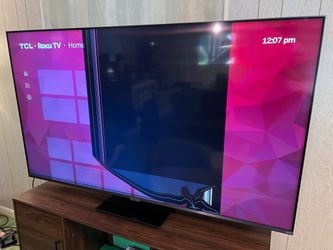 TCL 75” 6-Series Mini-LED QLED TV + Stand – Broken Screen / Parts