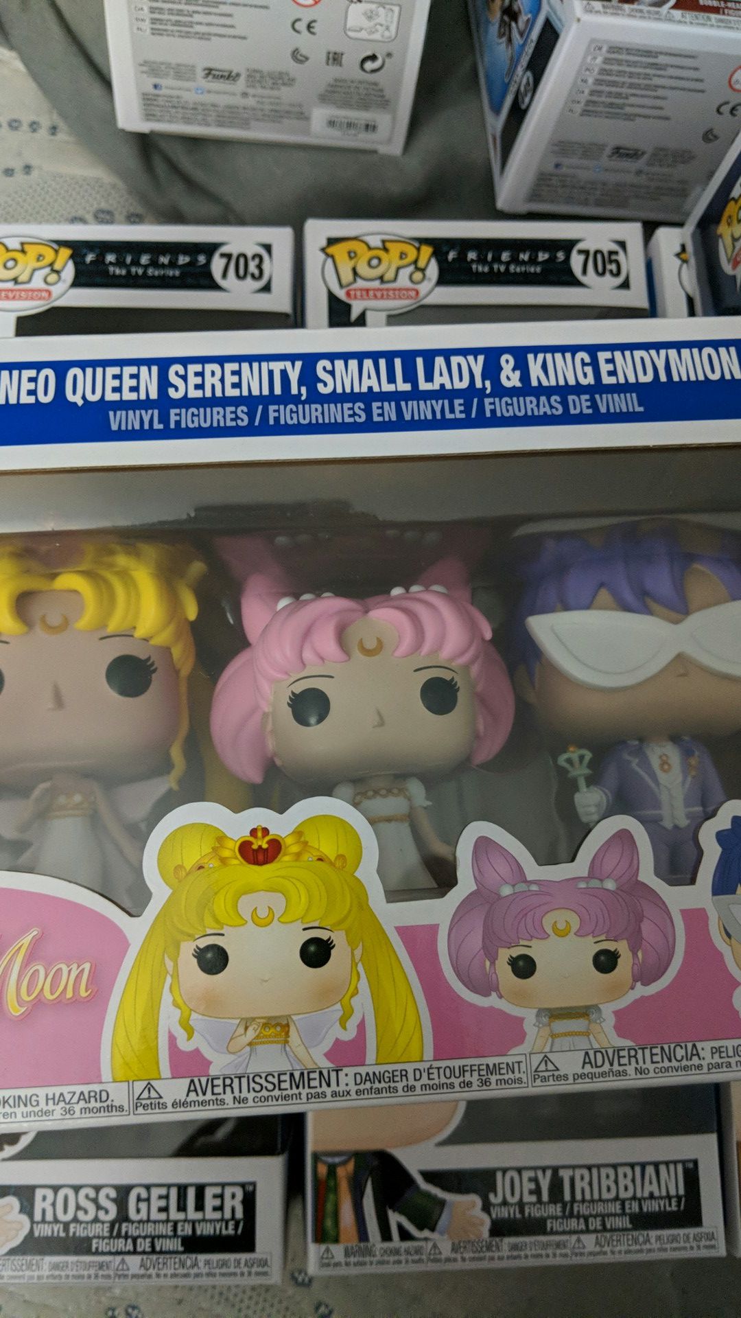 Sailor Moon Serenity, Small Lady, and Endymion Pops
