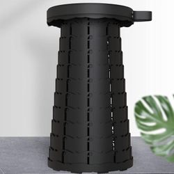 Outdoor Folding Telescopic Stool, Portable Plastic Stool, Adjustable Height, Easy to Carry, Easy to Open, Suitable for Indoor and Outdoor use