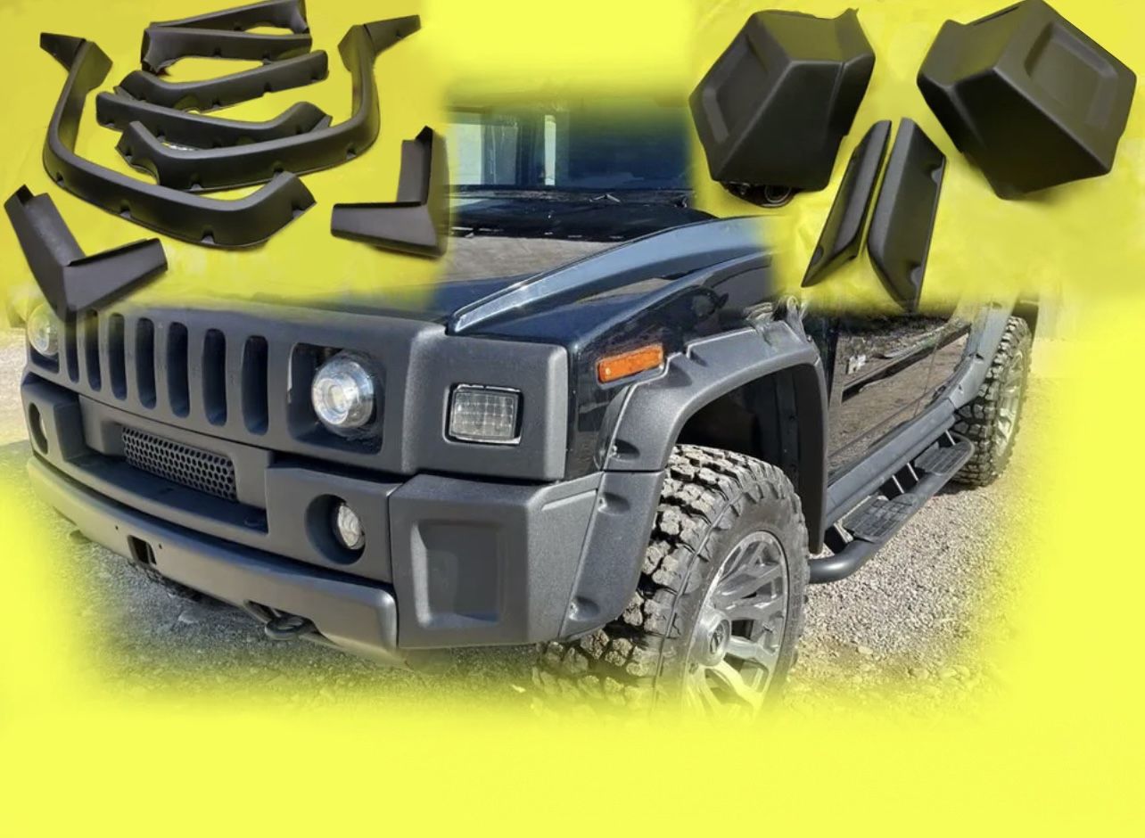 Fender flares bumper covers (14PC) +100mm For Hummer H2