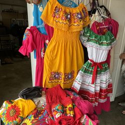 Mexican Fiesta Dresses, Blouses 