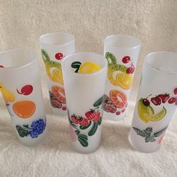 Retro Frosted Cocktail Glasses (5)