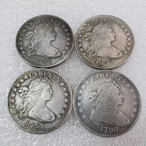 4pc 1(contact info removed) -Year Dollar Coin Liberty American -1796