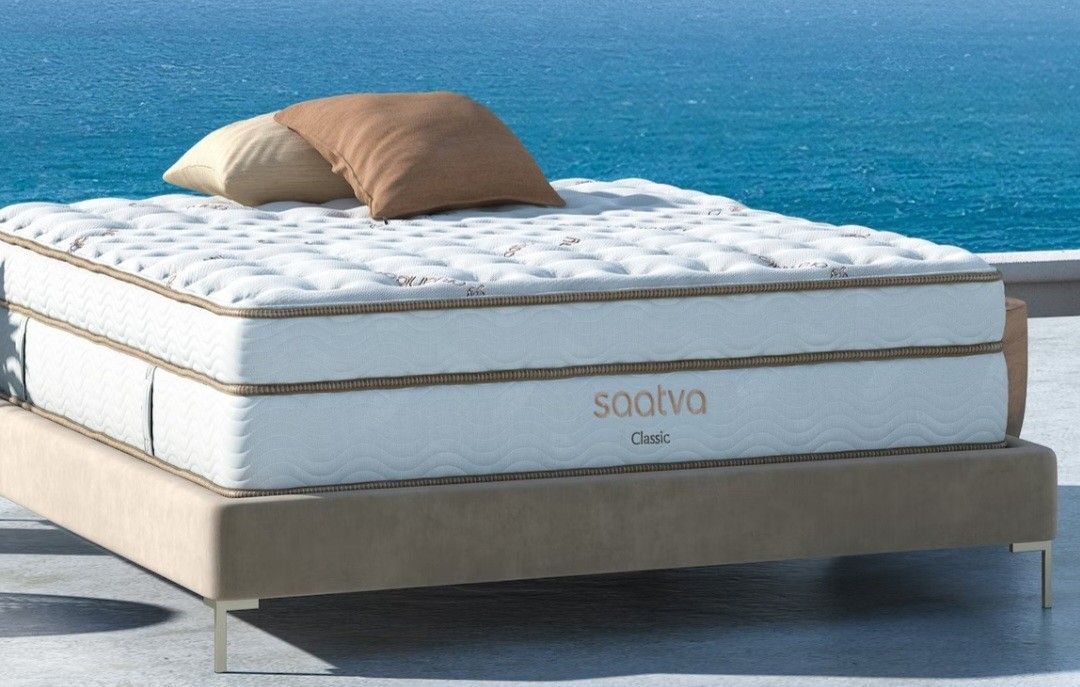 Saatva Classic Mattress, King : 14.5" Luxury Firm Used Mattress