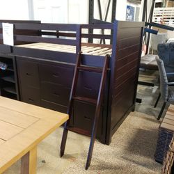 New Twin Size Loft Bed With Bookcase And Dresser