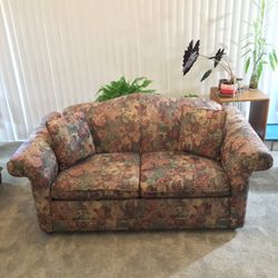 Vintage Floral Loveseat Sofa