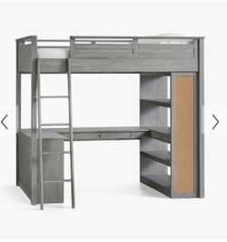 Potter Barn Teen Loftbed - full size with dresser