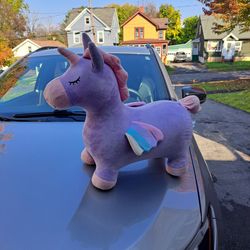 Large Purple Unicorn Stuffed Plush Toy bouncer