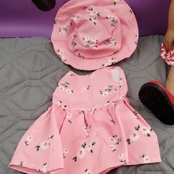 Dress and hat for 18 inch doll - American Girl Doll 