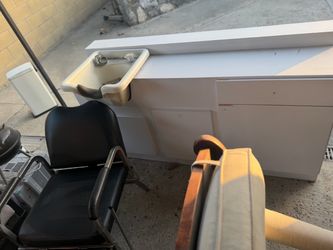 Salon Shampoo Bowl & chair with Cabinet Unit