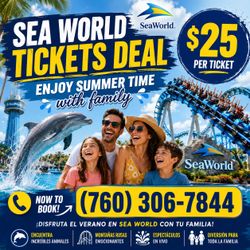 SeaWorld Tickets Great Summer Deal 💯💯💯