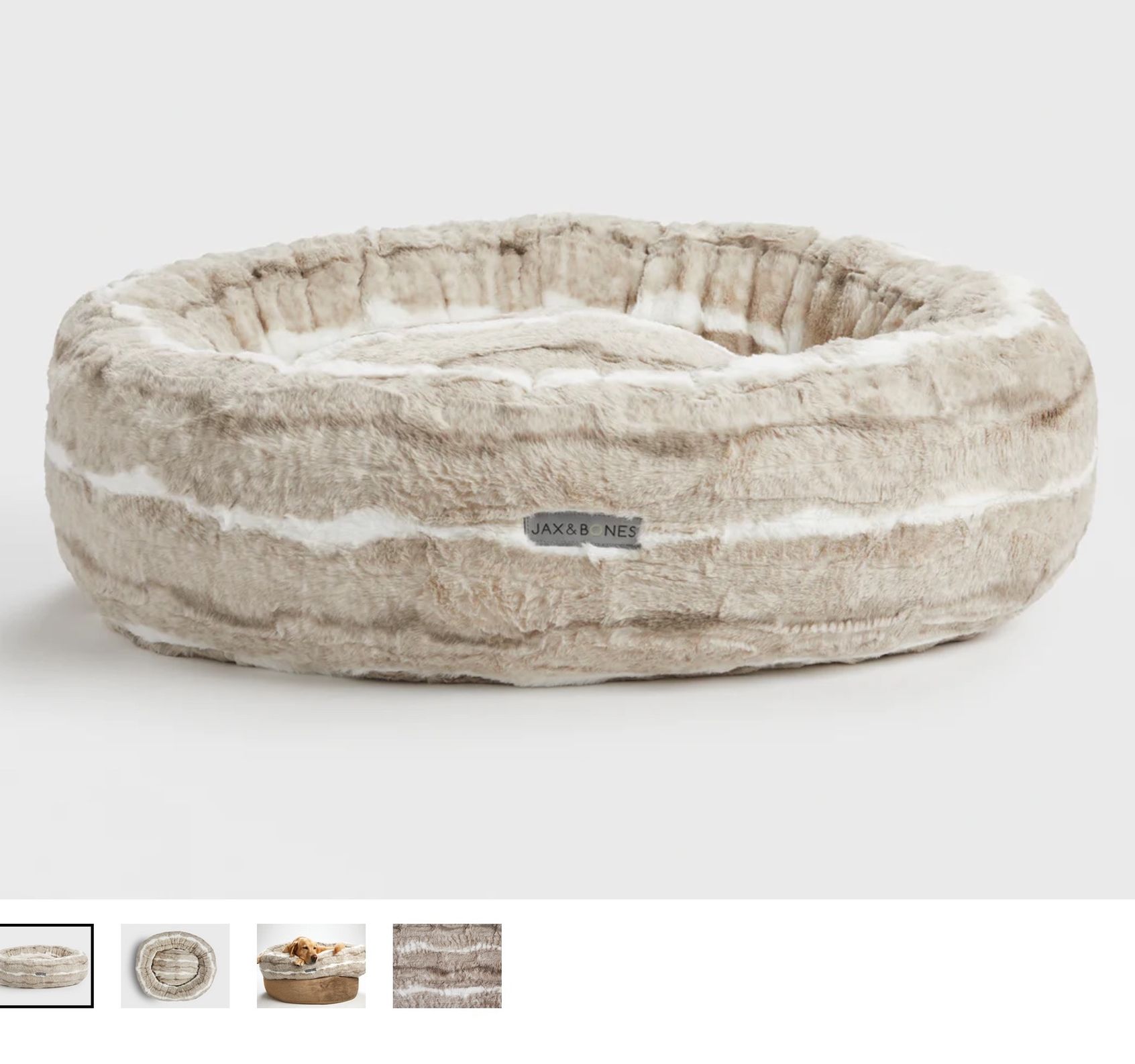 NWT Jax & Bones Small Aspen Donut Dog Bed