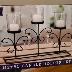 Metal Candle Holder Set