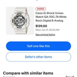 G-Shock Unisex Watch - WHITE