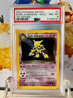 PSA 8 1st Edition Dark Alakazam Pokemon Team Rocket
