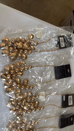 Rampage Gold Beaded Statement Necklaces – Lot of 3