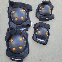 Black And Orange Kids Boys Girls Youth Child Knee And Elvow Pads