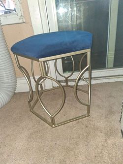 Dark blue vanity chair