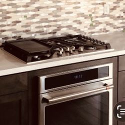 Like-New GE Café 36″ Cooktop + 30″ Wall Oven w/ Air Fryer – Fits GE / GE Profile