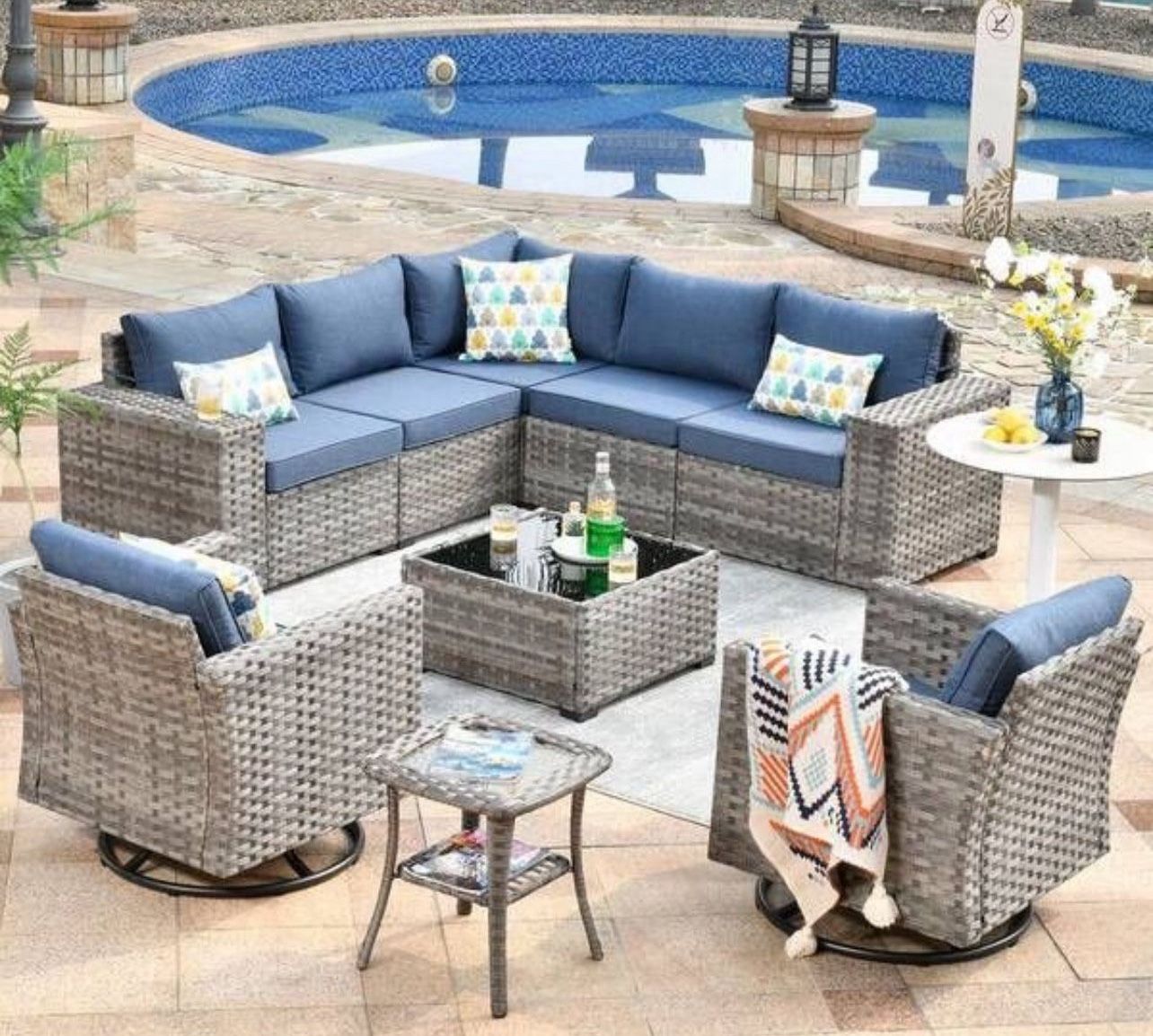 Brand New Patio Outdoor Furniture Set With Fire Pit