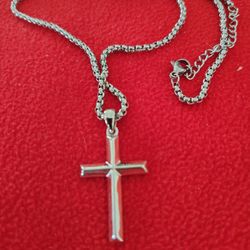 Sterling silver Cross With Necklace 