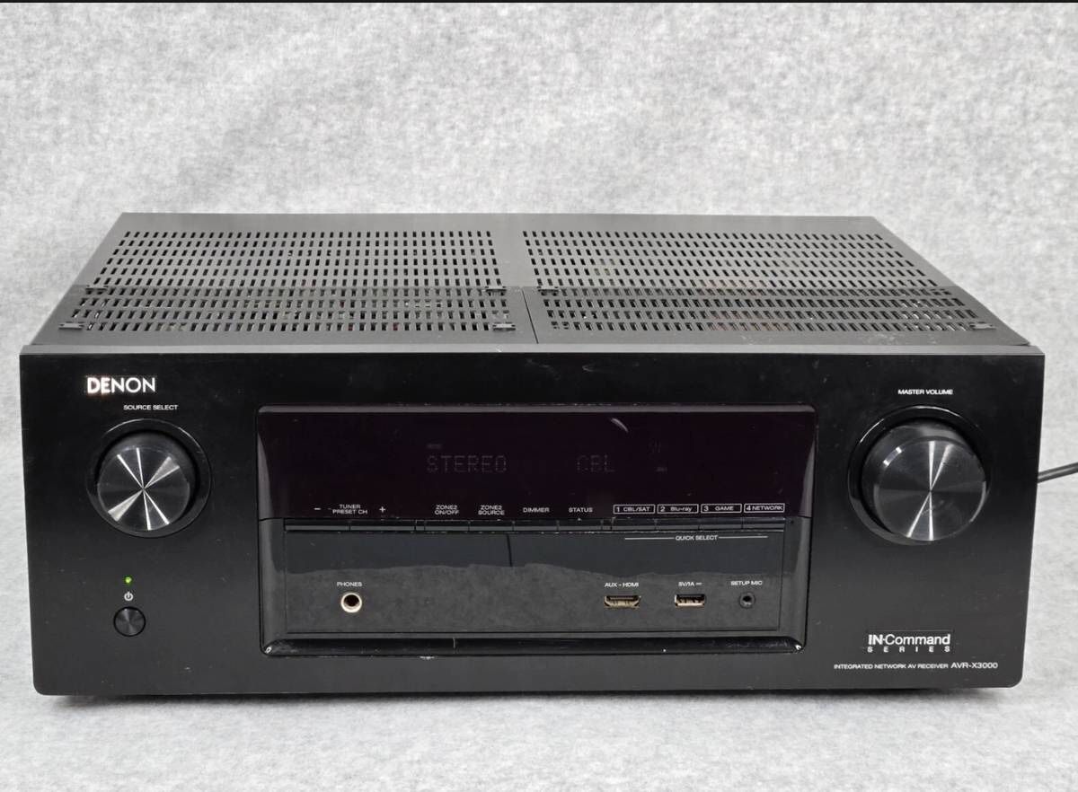 DENON AVR-X3000-"IN COMMAND" 7.2 Audio Receiver + Calibration Mic + Remote