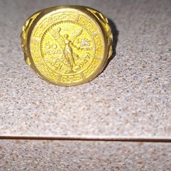 Own a Piece of Philippine History: 18K Gold 50 Pesos Centavo Coin Ring