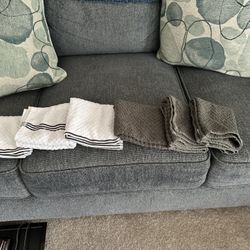 Gray And White Towels