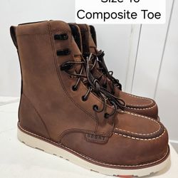 Brunt Composite Toe Work Boots Size 10
