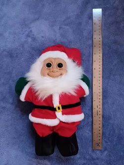 Vintage Russ Troll Doll Santa Claus plush