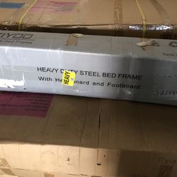 Heavy duty steel bed frame
