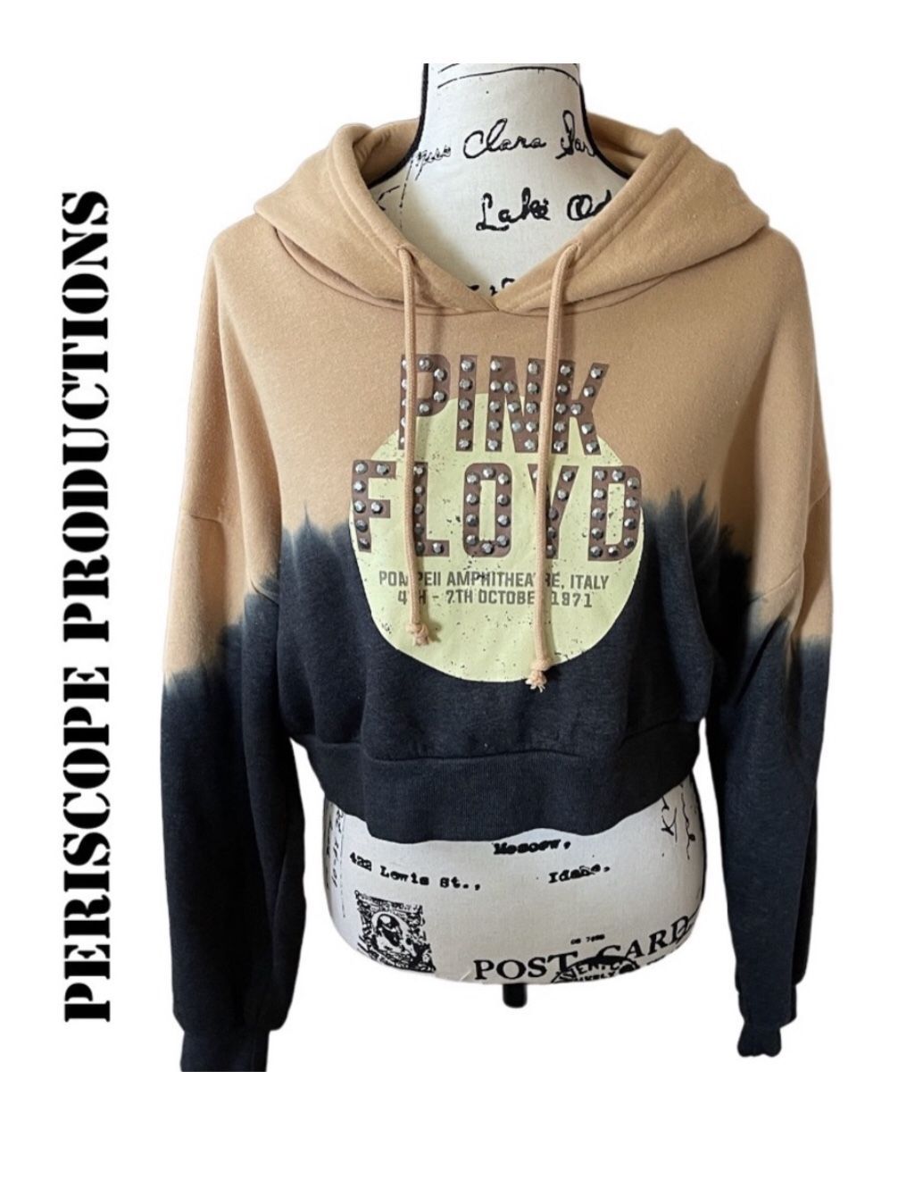 PINK FLOYD 1971 POMEII ITALY STUDDED HOODIE