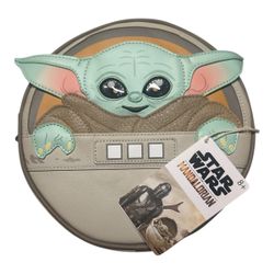 Loungefly Disney Star Wars Grogu Baby Yoda Cosplay Canteen Crossbody Satchel Handbag Purse