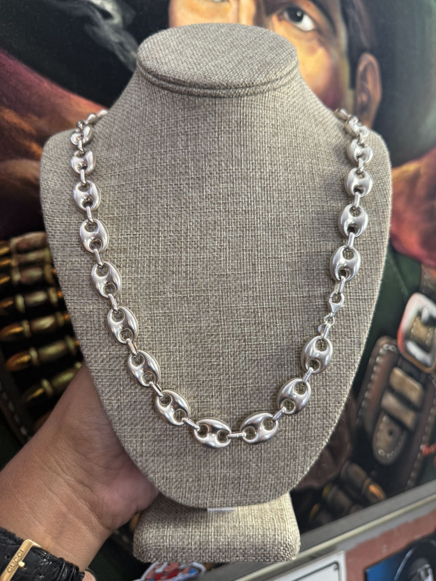 Vintage .925 Sterling Silver Mariner Link Chain