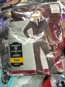 Halloween costume"gangster girl"size 6-8