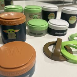 Baby Yoda Grogu Whiskware Baby Toddler Snack Adult Portioned Cups Travel Cups Lock And Snap Easy Use