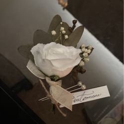 (2) Dried Eucalyptus Boutonnières
