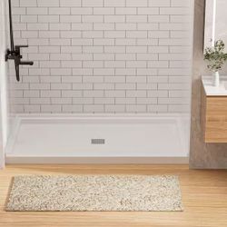 60 in. L x 32 in. W Alcove Solid Surface Shower Pan Base KW3260C