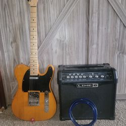Squier Telecaster + Line 6 Amp (Plug & Play)