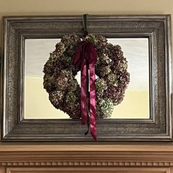 Dried hydrangea wreath