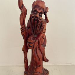 Vintaged Carved Wood Old Man