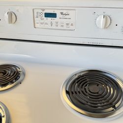 Whirlpool stove electric working perfectly extra for delivery same day delivery and installation available