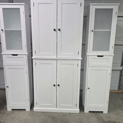 Homecom Kitchen Cabinet Storage Set Set Of 3