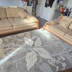BRAND NEW 
Wing 2 Peices Sofa Sleeper Set  Suede Fabric and Suede Velvet 5 Seater Beige Sofa sat for Living Room.