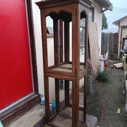 Super Cool Mirrored Wooden Tower Display Case Thing No Glass On Front Or Sides