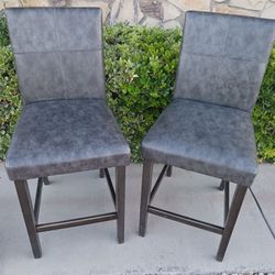 Pair Of Upholstered Bar Seats