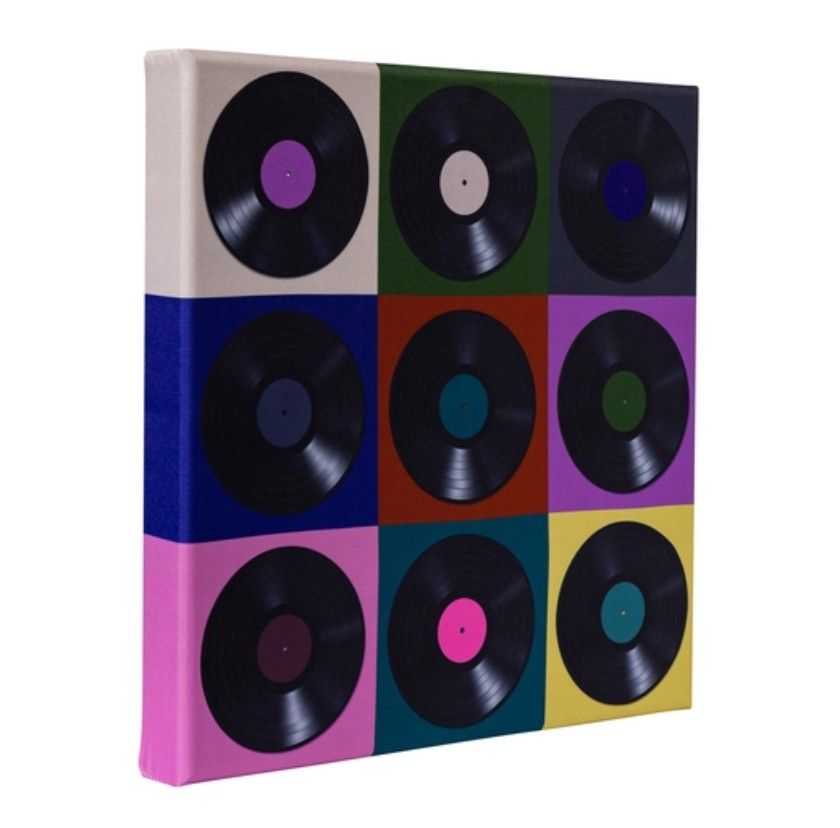 Large Canvas "Records" Wall Art Rechargeable Bluetooth High Quality Sound Speaker