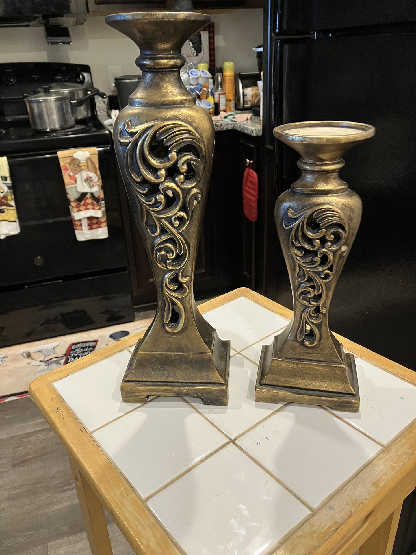 Ornate Bronze Candle Holder
