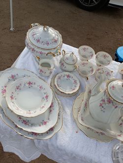 Vintage Edelstein Porcelain Dinnerware Set with Floral Pattern