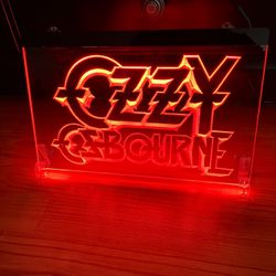 OZZY OSBOURNE LED NEON RED LIGHT SIGN 8x12